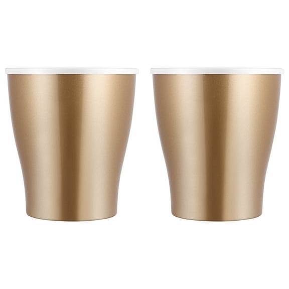 Masteelf 2Pcs Golden Planter for Indoor Gardening 13x0.3937x15x0.3937x9x0.3937in