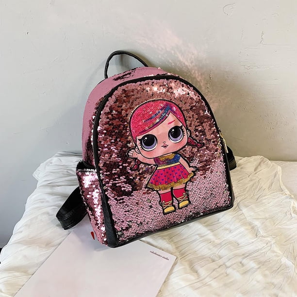 Mochila de lentejuelas con purpurina para chicas de dibujos animados mochilas escolares de hombro para viajes diarios JShteea Para Estrenar