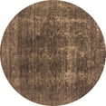 thumbnail image 1 of Ahgly Company Indoor Round Oriental Brown Industrial Area Rugs, 6' Round, 1 of 4