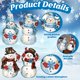 thumbnail image 4 of Calcetines de invierno Moucuny para colgar en 3D, diseño de muñeco de nieve, 40 cm, 4 unidades, 4 of 6