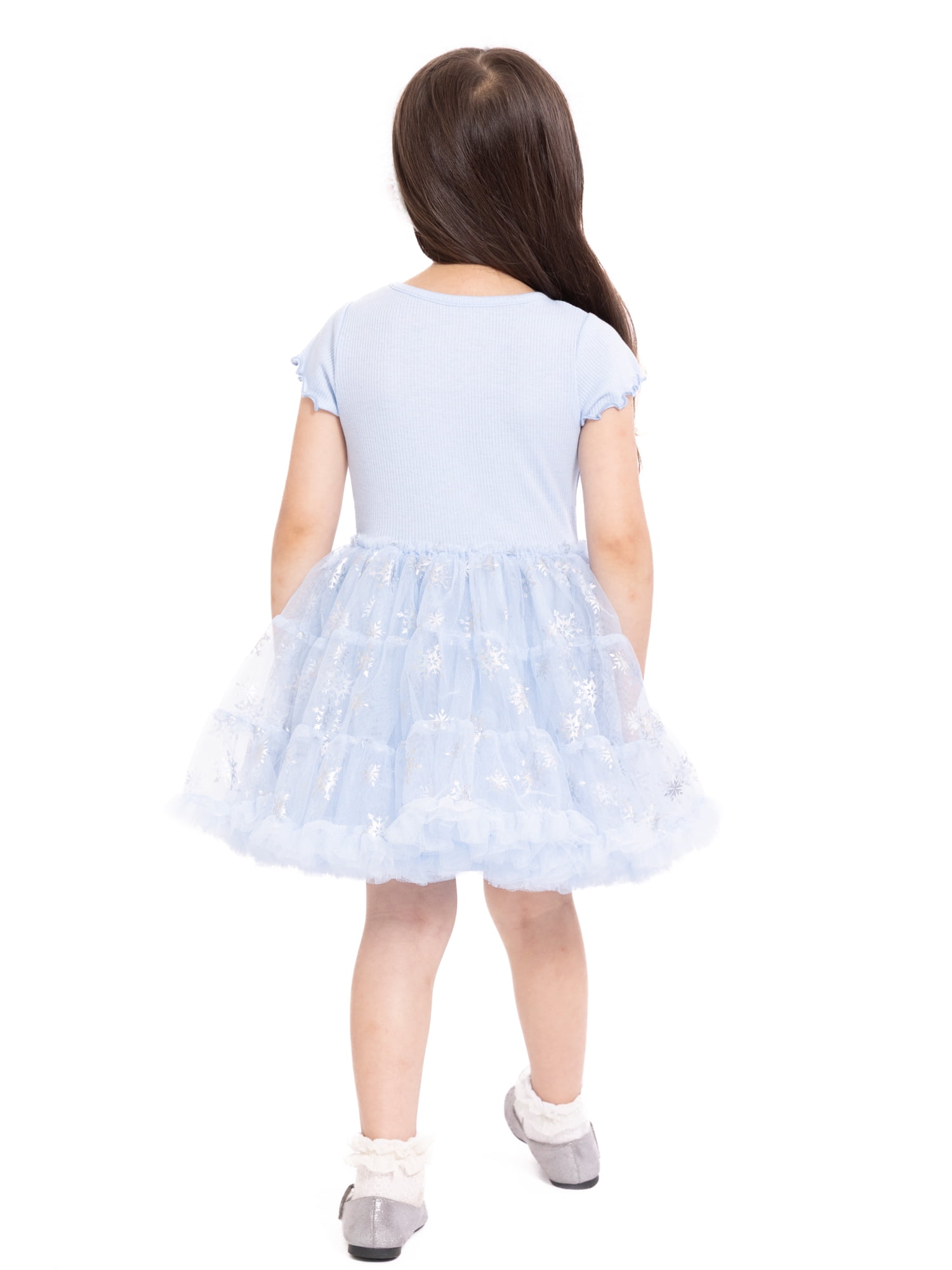 Frozen Elsa Toddler Girls Graphic Tutu Dress with Short Sleeves, Sizes 12M-5T