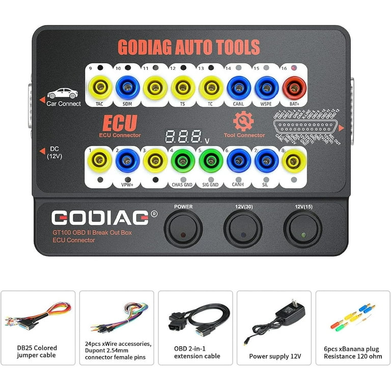 CanDo OBD Aid Breakout Box - OBD2 Port Tester, Voltage Monitor, Diagnostic Tool For Cars