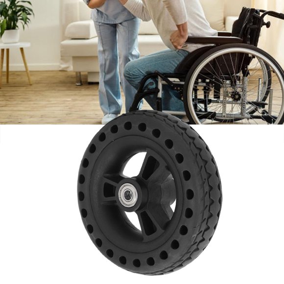 Rueda De 6 Pulgadas, Rueda De Carro De Mano Resistente, Rodamiento De Carga De 75 Kg, Goma TPE Antideslizante De Alta Elasticidad Para Carros De Rodillos