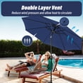 thumbnail image 6 of 10FT Patio Umbrella, Push Button Tilt and Crank Handle, Aluminum Pole and Polyester Shade Canopy, 6 of 7