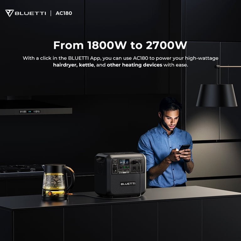BLUETTI AC180 Solar Portable Power Station | 1800W 1152Wh