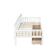 thumbnail image 6 of Twin Daybed with Storage, Pine Wood Sofa Bed with Slats, White Finish, 6 of 9