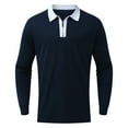 thumbnail image 5 of Vedolay Big and Tall Mens Shirts Slim-Fit Long Sleeve Polo Shirts Dark Blue,XL, 5 of 5