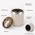 thumbnail image 3 of Ozark Trail 10oz Ceramic Lined Stainless Steel Lowball Tumbler with Magnetic Tritan Transparent Slider Lid, Teddy Bear, 3 of 16