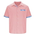 thumbnail image 3 of Men's Linen Shirts Casual Summer Short Sleeve Casual Tee Shirts Button Down Floral Print Beach Wedding Tops, 3 of 5