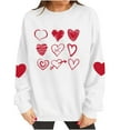 thumbnail image 5 of Craaazy Women's Cute Valentines Day Tops Fashion Love Heart Printed Valentines Shirts Gifts, 5 of 8