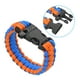 thumbnail image 4 of Pulseras de paracord de supervivencia Uxcell, paquete de 2, pulsera trenzada de paracord, azul, naranja, 4 of 5