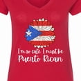thumbnail image 4 of Inktastic I'm So Cute, I Must Be Puerto Rican Sunflower Puerto Rico Women's V-Neck T-Shirt, 4 of 5