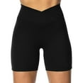 thumbnail image 4 of Funidos Women High Waisted slimming Biker Shorts Tummy Control Seamless spandex Workout black legging Short, for Yoga Running, 4 of 4