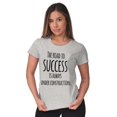 thumbnail image 3 of Road Success Construction Cute Quote Womens Fitted Plus Size Graphic Tee Brisco Brands 3X, 3 of 5