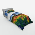thumbnail image 3 of Ambesonne Flower Bedding Set 4 Pcs, Blooming Tulip Windmill, Queen, Yellow Blue, 3 of 3