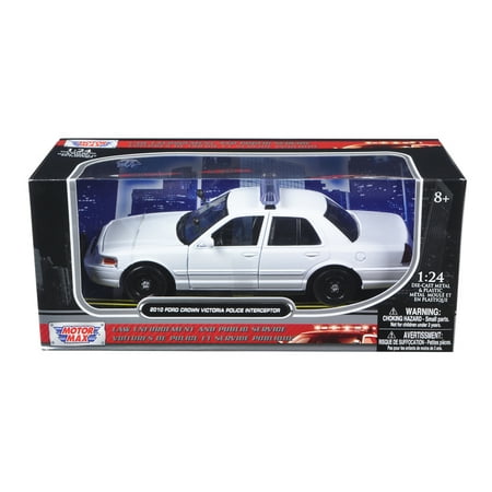 2010 Ford Crown Victoria Unmarked Police Car 1/24 White Diecast Car Model by (Best Unmarked Police Cars)