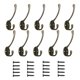 thumbnail image 1 of Ganchos para ropa, paquete de 10 ganchos de cuello de cisne, ganchos de pared dobles, ganchos de pared para abrigos, perchas de metal con tornillos para ganchos para abrigos, baño, cocina, retro, 1 of 4