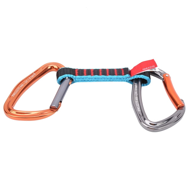 Filfeel Extérieur Escalade Protection Quickdraw Nylon Ceinture Plate Mousqueton Droite Porte Incurvée, Équipement d'Escalade, Escalade Quickdraw