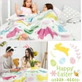 thumbnail image 5 of Easter Blanket Spring Bunny Rabbit Eggs Soft Flannel Colorful Decorative Throw Blanket Holiday Square Birthday Blanket for Easter Gifts Home Couch Sofa Bed Room, 50 * 60inch, 5 of 6