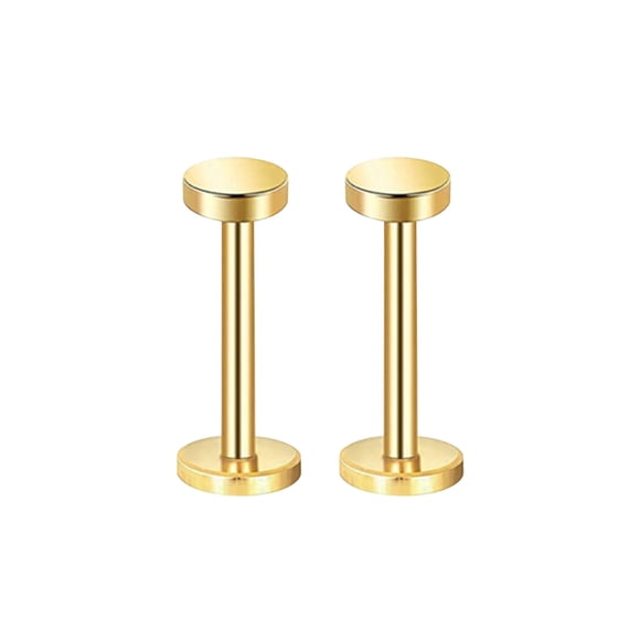 Opal Earrings, Hypoallergenic Titanium Cartilage Earrings, 3mm Flower Screw Back Studs for Sensitive Skin 20g Gold Silver, Yellow