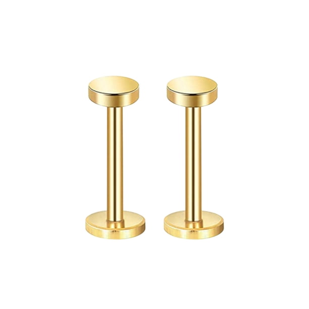 Conjunto de Pendientes de Oro Pendientes de Piel Sensible de Opal de Titanio Tornillo de Flores Pendientes de Opal de Perforación de Cartílago 20G Pendientes de Oro de Perforación de Cartílago de 3Mm