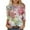 Multicolor-1, variant on Srogem Long Sleeve Womens Tops Casual Floral Graphic Crew Neck Cute Tops 2025 Trendy Comfort Slim Blouses