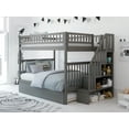thumbnail image 3 of Woodland Staircase Bunk Bed Full over Full with Twin Size Urban Trundle Bed in Grey, 3 of 3