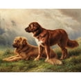 thumbnail image 3 of Johannes Christian Deiker 14x12 Black Modern Framed Museum Art Print Titled - Watchful Dogs, 3 of 5