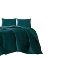 thumbnail image 2 of Juego de sábanas Benzara Bann King de 3 piezas, color verde terciopelo, 2 of 5