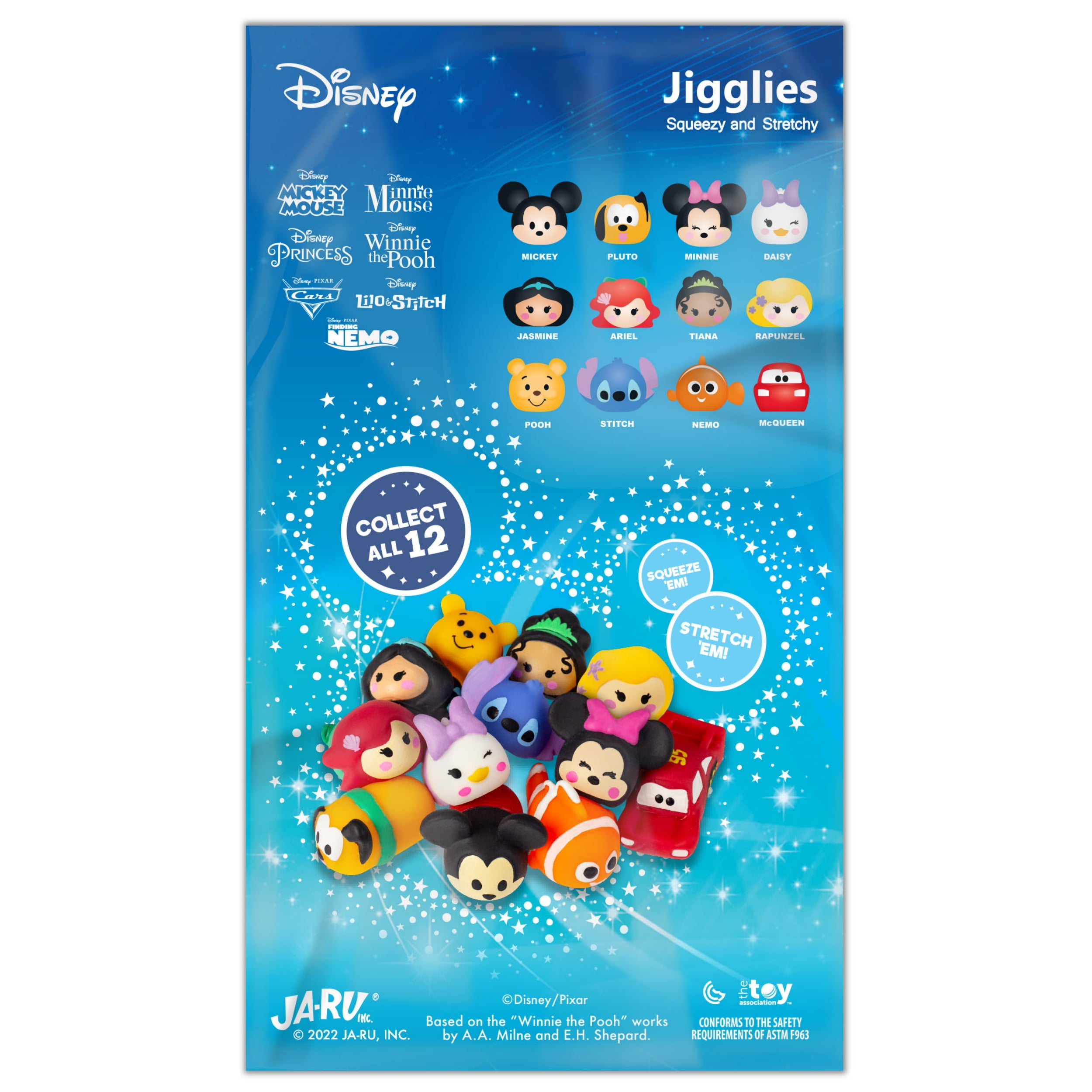 Ja-Ru Disney Mickey & Pluto Jiggly Pals 2 Pack Stretchy Character