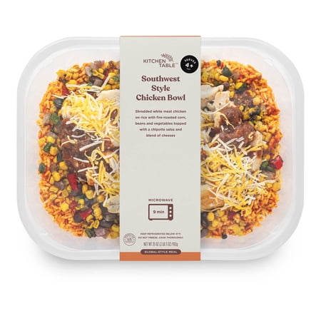Kitchen Table Southwest Style Chicken Bowl, Microwave Ready Family Packaged Meal, 35 oz (Fresh)