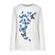 thumbnail image 4 of Camiseta con estampado de mariposa de manga larga con cuello redondo informal a la moda para mujer Pompotops gfhjh16080, 4 of 8