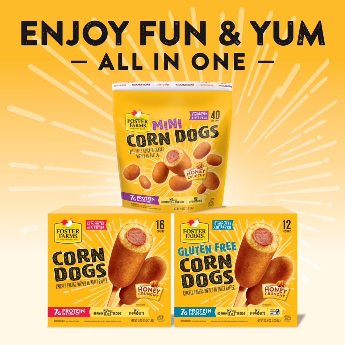 Corn Dog Bites Frozen Foster Farms Honey Battered Chicken Frank