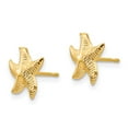 thumbnail image 2 of Auriga 14k Yellow Gold Starfish Stud Earrings for Women(L-10mm, W-8mm), 2 of 6