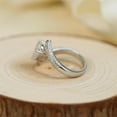 thumbnail image 3 of Exquisite 3 Carat Lab Created Twisted Moissanite Rings for Women Pear Cut D Color VVS1 925 Sterling Silver Diamond Engagement Rings Ideal Choice for Couple Parties Date Travel, 3 of 5