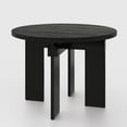 thumbnail image 4 of Rophefx 44.9" Modern Round Dining Table for 4, Solid Wood Kitchen Table for Dining Room, Black, 4 of 8