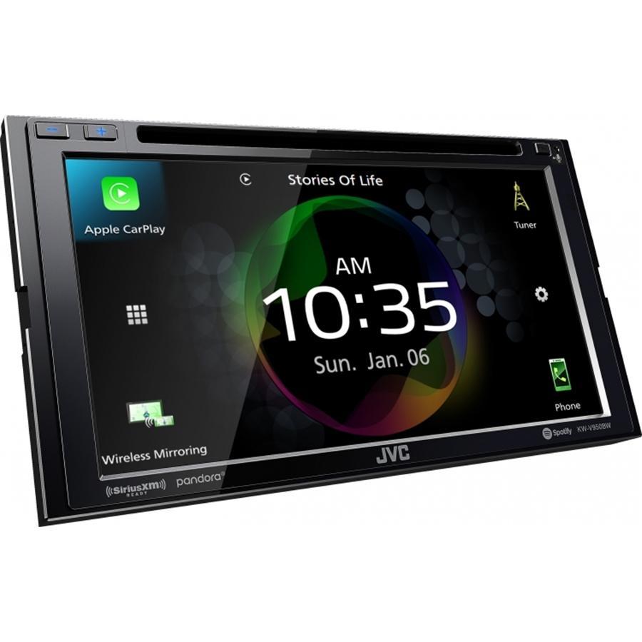 JVC KWV950BW 2DIN Multimedia Receiver/Radio Tuner Featuring 6.8