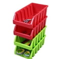 thumbnail image 3 of vintiquewise basicwise set of 4 plastic storage stacking bins, 3 of 3