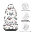 thumbnail image 4 of Wukai Cute French Bulldog Full Set Car Seat Covers with Soft Padding Universal Auto Front Seats Protector and Cushion Mat, 4 of 5