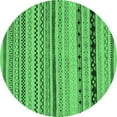 thumbnail image 1 of Ahgly Company Indoor Round Abstract Emerald Green Modern Area Rugs, 7' Round, 1 of 4