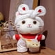 thumbnail image 1 of Peluche de gato Lalafanfan de dibujos animados 27cm ShuxiuWang suave con vestido de tela, 1 of 1