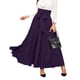 thumbnail image 5 of Gibobby faldas de mezclilla para mujer para mujer Faldas largas plisadas con en la parte delantera(Morado, L), 5 of 5