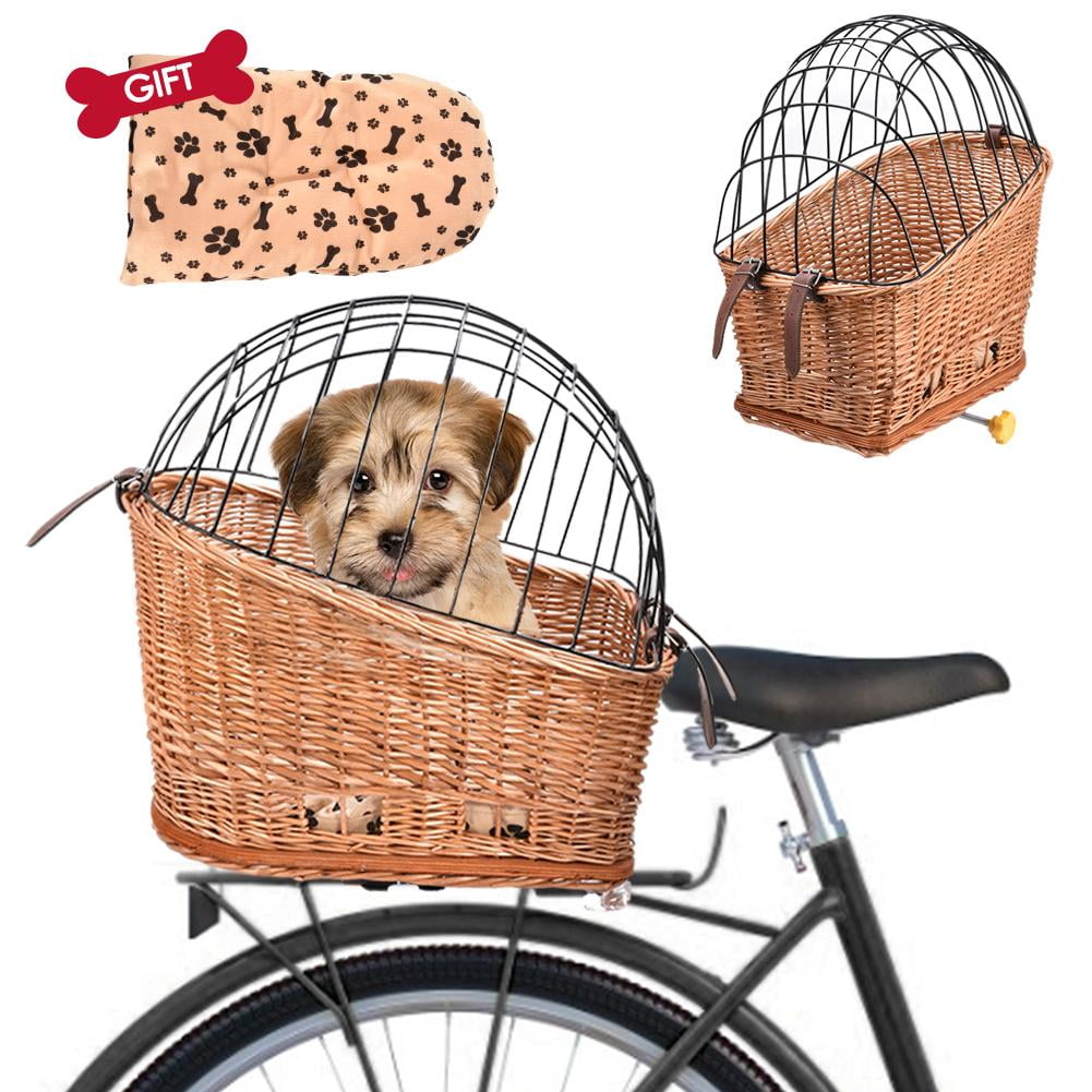 rear mounted dog carrier for bike