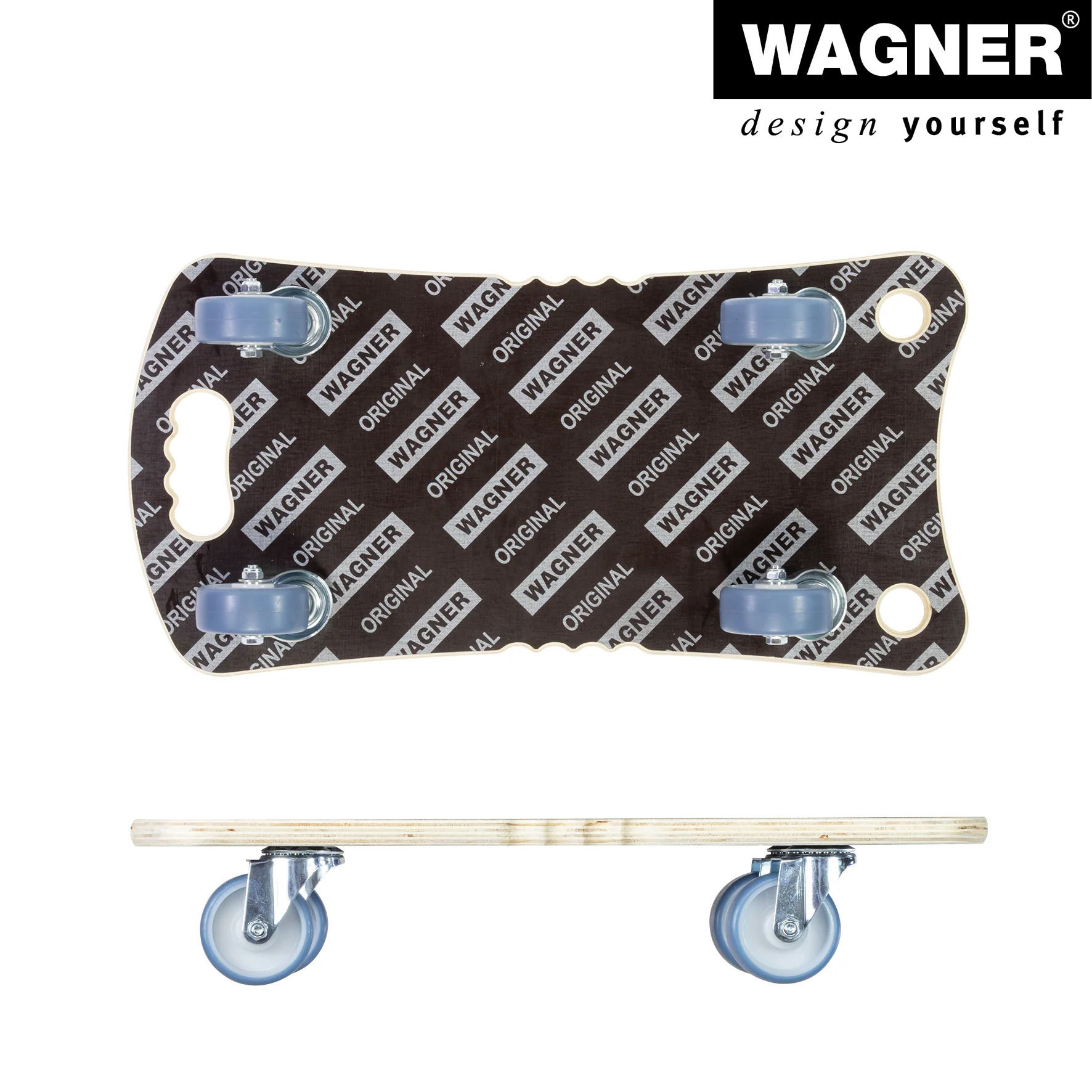 Wagner Design Yourself 64-1342, Black 660 lb Max Weight Wood Dolly, 1 Piece