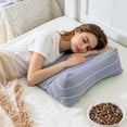 thumbnail image 6 of Uxgjfwu Striped Buckwheat Pillow, Natural Filled Neck Support Pillow with Cotton Cover, Ergonomic Bed Pillow, for Side Back Sleepers Home Bedroom Sleeping Comfort, 6 of 6