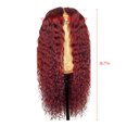 thumbnail image 3 of EWASON Wigs for Women Human Hair Clearance,Long Roll Curly Hair Middle Score Wig Fashion Natural Wig High Temperature Wire 26.77in Long Wig For Women Daily Life,Wine, 3 of 8