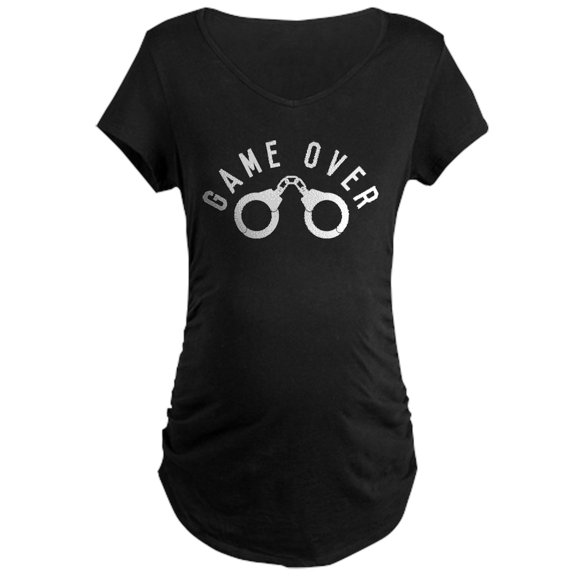 CafePress - Game Over Maternity Dark T Shirt - Maternity Dark T-Shirt