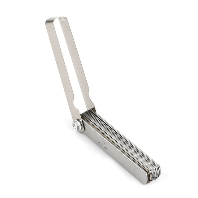 32 Blades Feeler Gauge Stainless Steel Metric Imperial Measurement Tool, Foldable and Convenient to Use