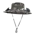 thumbnail image 1 of Sombrero de enfriamiento del ventilador jinwen sombrero de vaquero ajustable transpirables recargables ala ancha tinta verde gris oscuro, 1 of 8