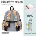 thumbnail image 5 of Butterfly and Monarch Orange Pattern Cute School Backpack with Padded Back and Adjustable Shoulder Straps 13.4"x11"x4.7", 5 of 5
